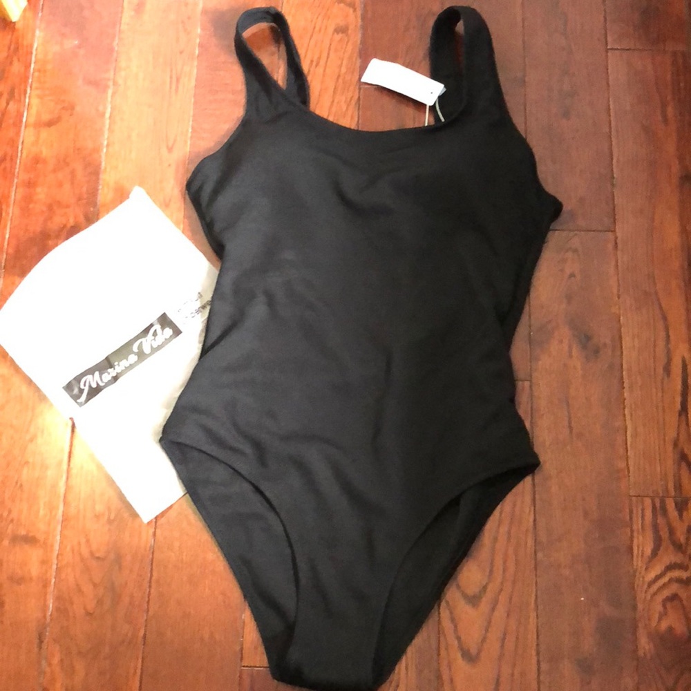 Marina Visa swimsuit underwear NWT SZ Small Black